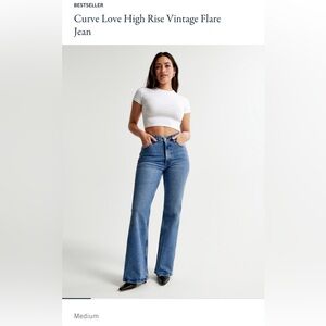 Curve Love High Rise Vintage Flare Jeans